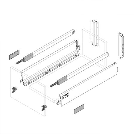 Blum Tandembox Antaro C Blumotion 30 kg 40 cm - Beyaz Bordürlü