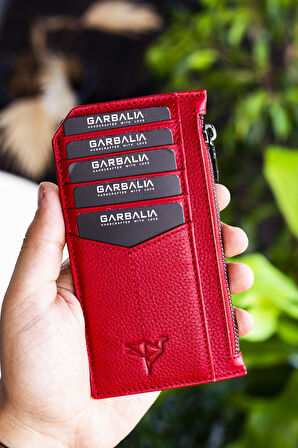 Garbalia Blush Hakiki Deri Fermuarlı Unisex Kartlık Cüzdan