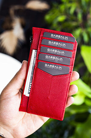 Garbalia Blush Hakiki Deri Fermuarlı Unisex Kartlık Cüzdan