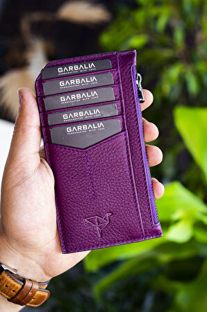 Garbalia Blush Hakiki Deri Fermuarlı Unisex Kartlık Cüzdan