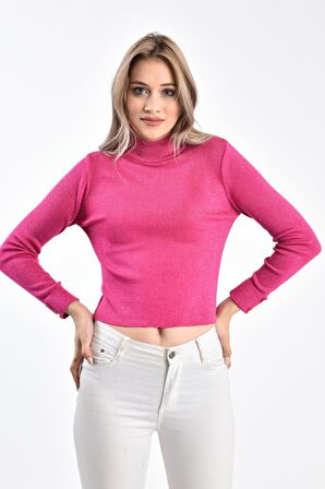 Modkofoni Balıkçı Yaka Düğme Detaylı Pembe Kadın Bluz
