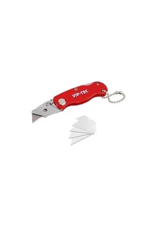 Katlanır Mini Maket Bıçağı, Metal Gövde, 5 Yedek Bıçaklı, Profesyonel
