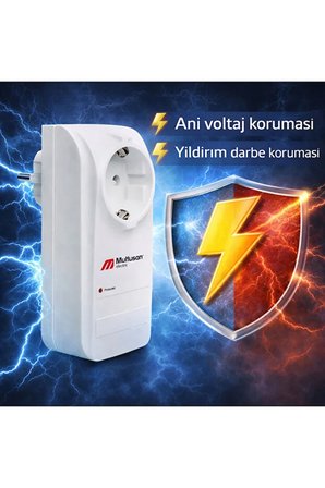 Mutlusan Tekli Akım Korumalı Priz Beyaz 630 Joule 16A 3500W Çocuk Korumalı İç Mekan