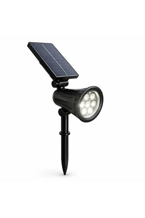 Solar LED Bahçe Armatürü 20W IP65 Güneş Enerjili Bahçe Aydınlatma 6500K Beyaz Işık