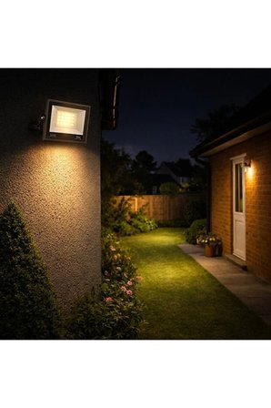 50W Slim LED Projektör IP65 Su Geçirmez Dış Mekan Günışığı 3000K