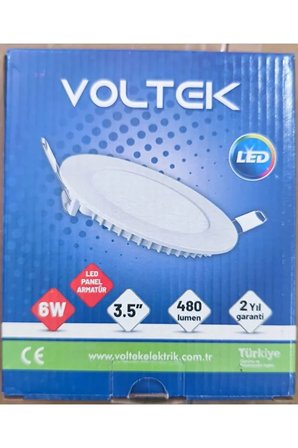 6W LED Panel Spot Siyah Kasa Beyaz Işık Sıva Altı Yuvarlak Spot Armatür