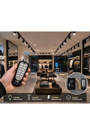 10’lu Aydınlatma Kumandası Uzaktan Kumandalı 20 Metre 10x1000W