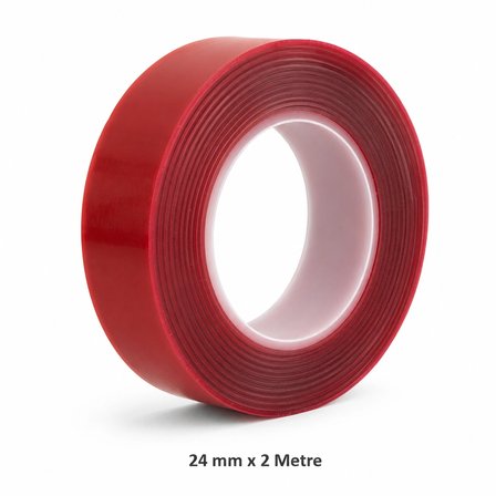Piton Şeffaf Çift Taraflı Akrilik Montaj Bandı 24 mm x 2 Metre
