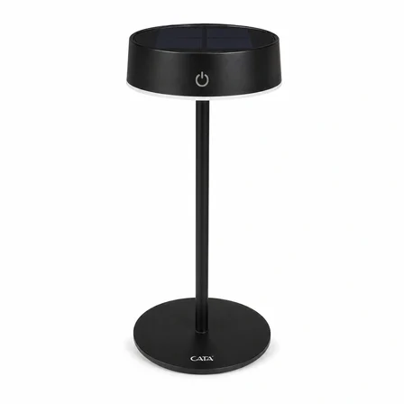 Cata CT-8450 Dubai Masa Lambası Siyah Solar Type-C Şarjlı Dokunmatik 3 Renk Dimmerli LED