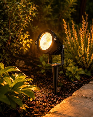 7W Amber LED Bahçe Kazığı Spot Armatür IP65 440 lm 60° Dış Mekan Aydınlatma