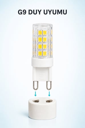 G9 LED Ampul 3W 3000K Sıcak Beyaz 280 Lümen