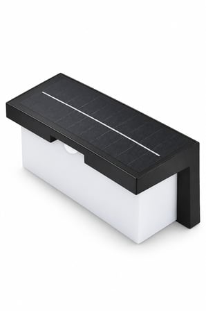 CT-7083 Barbaros Solar LED Duvar Apliği Gün Işığı 3200K IP44 Dış Mekan Siyah