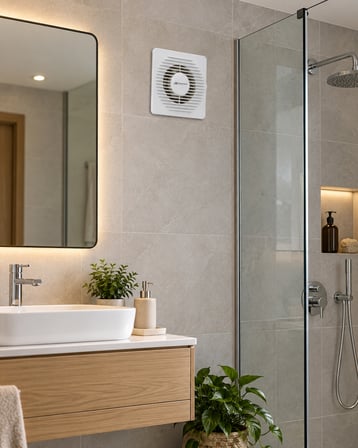 ME-FAN 200 mm Banyo WC Havalandırma Fanı Aspiratör 40 W Beyaz