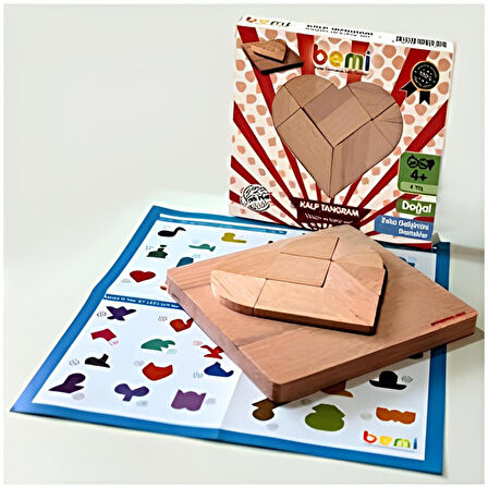 BEMİ AHŞAP KALP TANGRAM