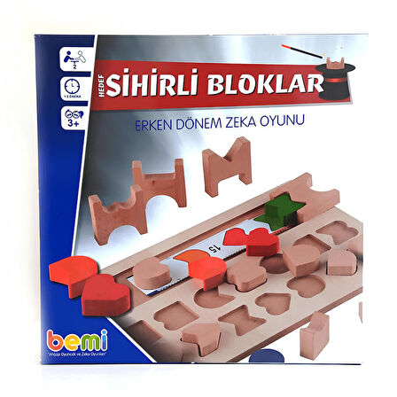 BEMİ SİHİRLİ BLOKLAR AHŞAP ZEKA OYUNU