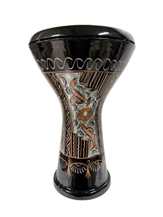 DARBUKA PROFESYONEL DÖKÜM ANADOLU BAKIR İŞLEMELİ DESEN