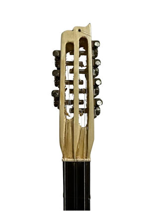 Kısa Sap Bağlama Gitar Burgulu Dut Ağacı Sedef Klavyeli Profesyonel Çift Kafes