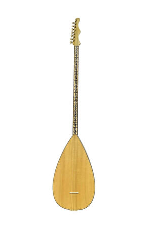 Uzun Sap Bağlama Gitar Burgulu Flatolu Dut Ağacı Klavyeli Çift Kafes