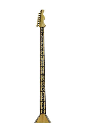 Uzun Sap Bağlama Gitar Burgulu Flatolu Dut Ağacı Klavyeli Çift Kafes