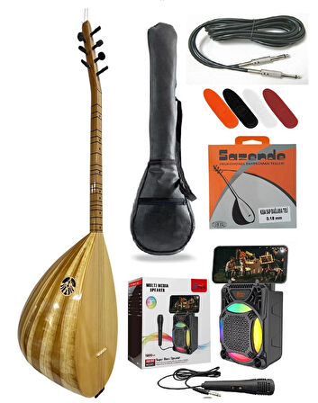 Kısa Sap Bağlama Saz Seti Üst Kalite Jak Girişli