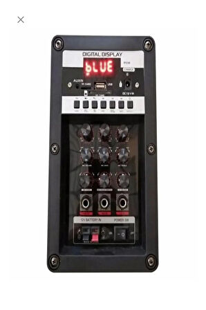 Hoparlör Çift Mikrofon, Bluetooth, USB, Sd Kart Kumandalı 100Watt Karaoke Sistemi Tekerlekli Amfi