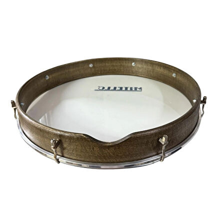 Mitello Bendir 46 cm Ceviz Ağacı Kılıflı Dıştan Akortlu Beyaz Film Profesyonel