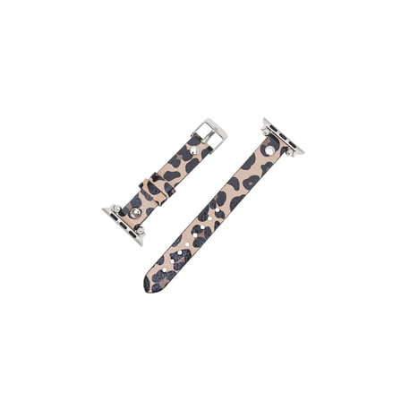 Apple Uyumlu Watch Uyumlu Deri Kordon 42-44-45mm ST Leopar NE