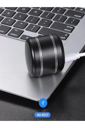Mini Alüminyum TWS Kablosuz Bluetooth Hoparlör – Yuvarlak Metal Tasarım, Yüksek Bas ve Taşınabilir Ö