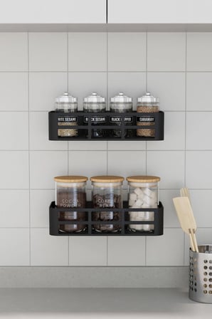 Banyo Düzenleyici Şampuanlık Sabunluk 2 Li Set Lamalı Güçlü Kaliteli Yapışkanlı Duş Rafı Organizer