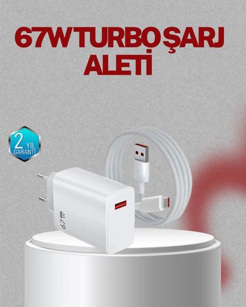 67 Watt Type C Şarj Adaptörü Asus Zenfone 7 8 9 Uyumlu