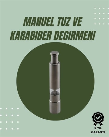 Orta Boy Kararbiber ve Tuz Öğütücü – Kolay Kullanım, Şık Tasarım