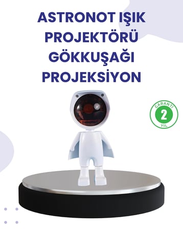 Dekoratif Gün Batımı Işığı – Astronot Figürlü