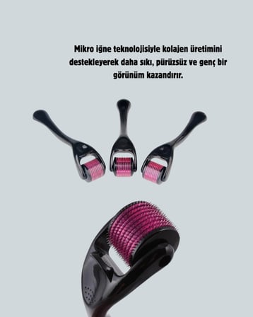 Titanyum Dermaroller 540 İğne Cilt Onarım ve Kolajen Üretim Desteği
