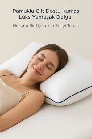 3 Adet 50x70cm Nano Jel Lüks Yastık | 1200gr Anti-alerjik Pamuklu Yastık Seti 3lü