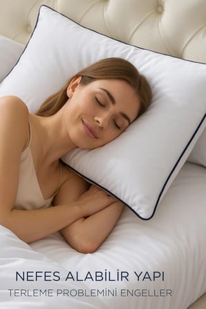 3 Adet 50x70cm Nano Jel Lüks Yastık | 1200gr Anti-alerjik Pamuklu Yastık Seti 3lü