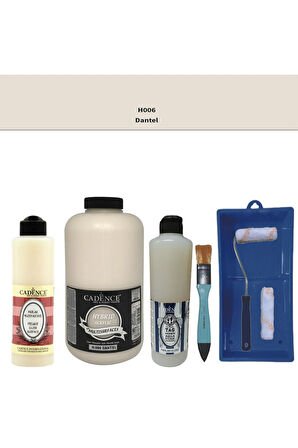 Banyo Mutfak Boyası-Cadence Multi H-006 Dantel 2Lt Pya 500Ml Taş Vernik Parlak 500Ml Ruloset