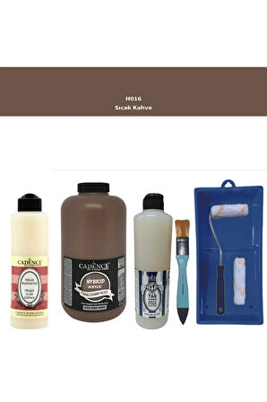 Banyo Mutfak Boyası-Cadence Multi H-016 Sıcak Kahve 2Lt Pya 500Ml Taş Vernik Parlak 500Ml Ruloset