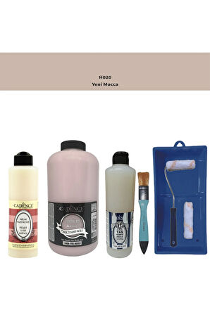 Banyo Mutfak Boyası-Cadence Multi H-020 Yeni Mocca 2Lt Pya 500Ml Taş Vernik Parlak 500Ml Ruloset
