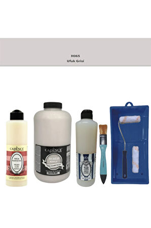 Banyo Mutfak Boyası-Cadence Multi H-065 Ufuk Grisi 2Lt Pya 500Ml Taş Vernik Parlak 500Ml Ruloset
