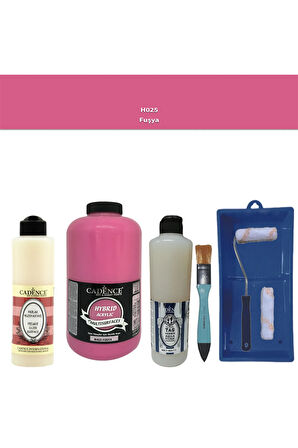 Banyo Mutfak-Cadence Multi H-025 Fuşya 2000Ml Par Yüzey Ast 500Ml Taş Vernik Mat 500Ml Satenruloset