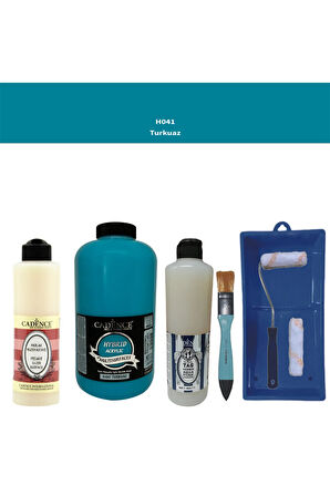 Banyo Mutfak-Cadence Multi H-041 Turkuaz 2000Ml Par Yüzey Ast 500Ml Taş Vernik Mat 500Ml ruloset