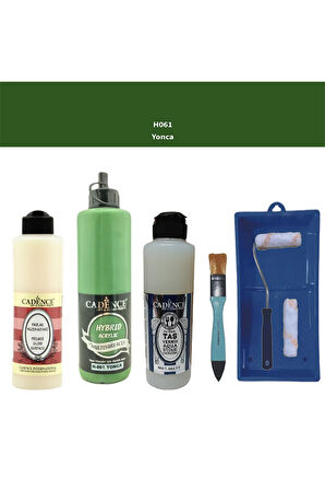 Banyo Mutfak Boyası-Cadence Multi H-061 Yonca 500Ml Pya250Ml Taş Vernik Mat 250Ml Saten Rulo