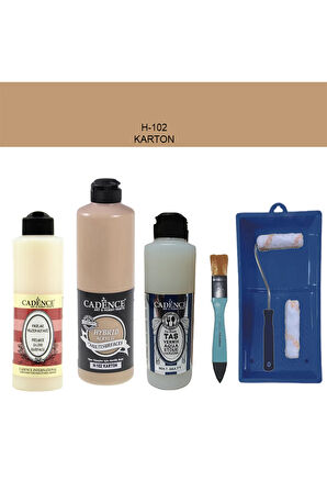 Banyo Mutfak Boyası-Cadence Multi H-102 Karton 500Ml Pya250Ml Taş Vernik Mat 250Ml Saten Rulo