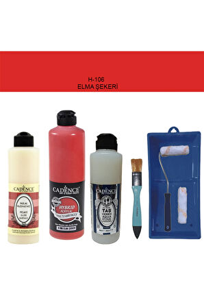Banyo Mutfak Boyası-Cadence Multi H-106 Elma Şekeri 500Ml Pya250Ml Taş Vernik Mat 250Ml Saten Rulo