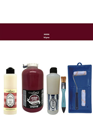 Banyo Mutfak-Cadence Multi H-056 Vişne 2000Ml Par Yüzey Ast 500Ml Taş Vernik Mat 500Ml Satenruloset