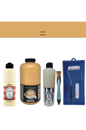 Banyo Mutfak-Cadence Multi H-013 Amber 2000Ml Par Yüzey Ast 500Ml Taş Vernik Mat 500Ml Satenruloset
