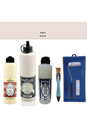 Banyo Mutfak Boyası-Cadence Multi H-014 Ararot 500Ml Pya 250Ml Taş Vernik Parlak 250Ml Saten Rulo