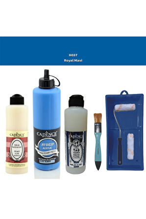Banyo Mutfak Boyası-Cadence Multi H-037 R.Mavi 500Ml Pya250Ml Taş Vernik Parlak 250Ml Saten Rulo
