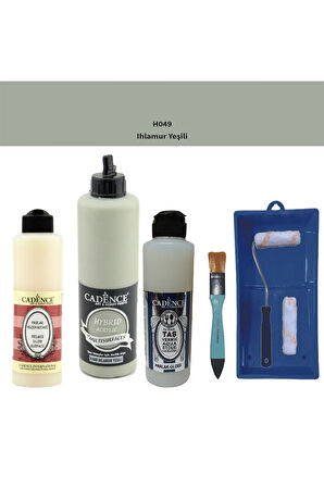 Banyo Mutfak Boyası-Cadence Multi H-049 Ihlamur Yeşil 500Ml Pya250Ml TaşVernikParlak250Ml Saten Rulo