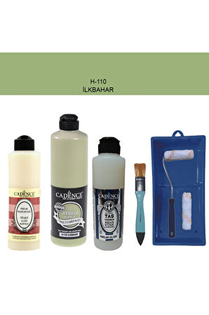 Banyo Mutfak Boyası- Multi H-110 İlkbahar 500ml Pya250ml Taş Vernik Parlak 250ml Saten Rulo